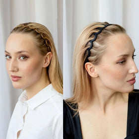 Different styles of Supgoodom Zig Zag Headbands laid out