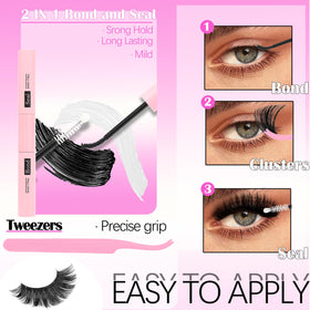 Different styles of YIDUO lash clusters displayed