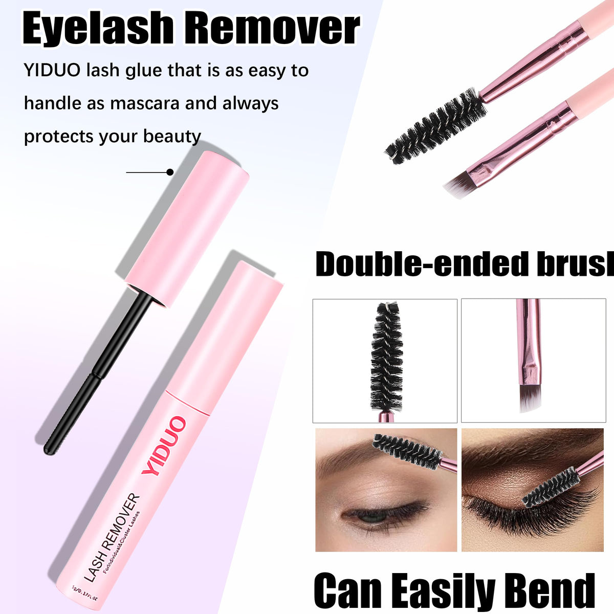Different styles of YIDUO lash clusters displayed