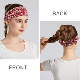 Different styles of YONUF headbands folded for versatility