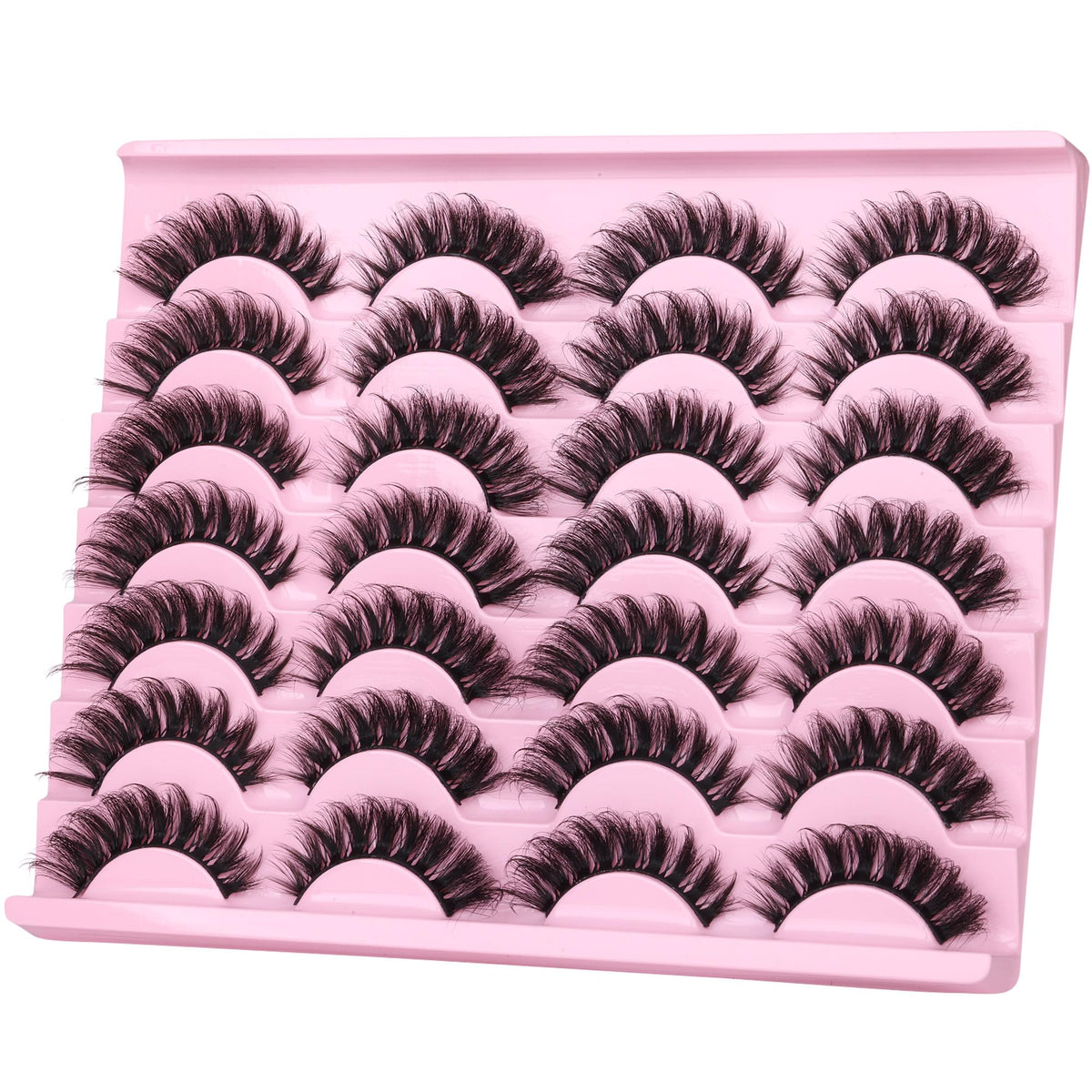 Different styles of zanlufly false eyelashes laid out