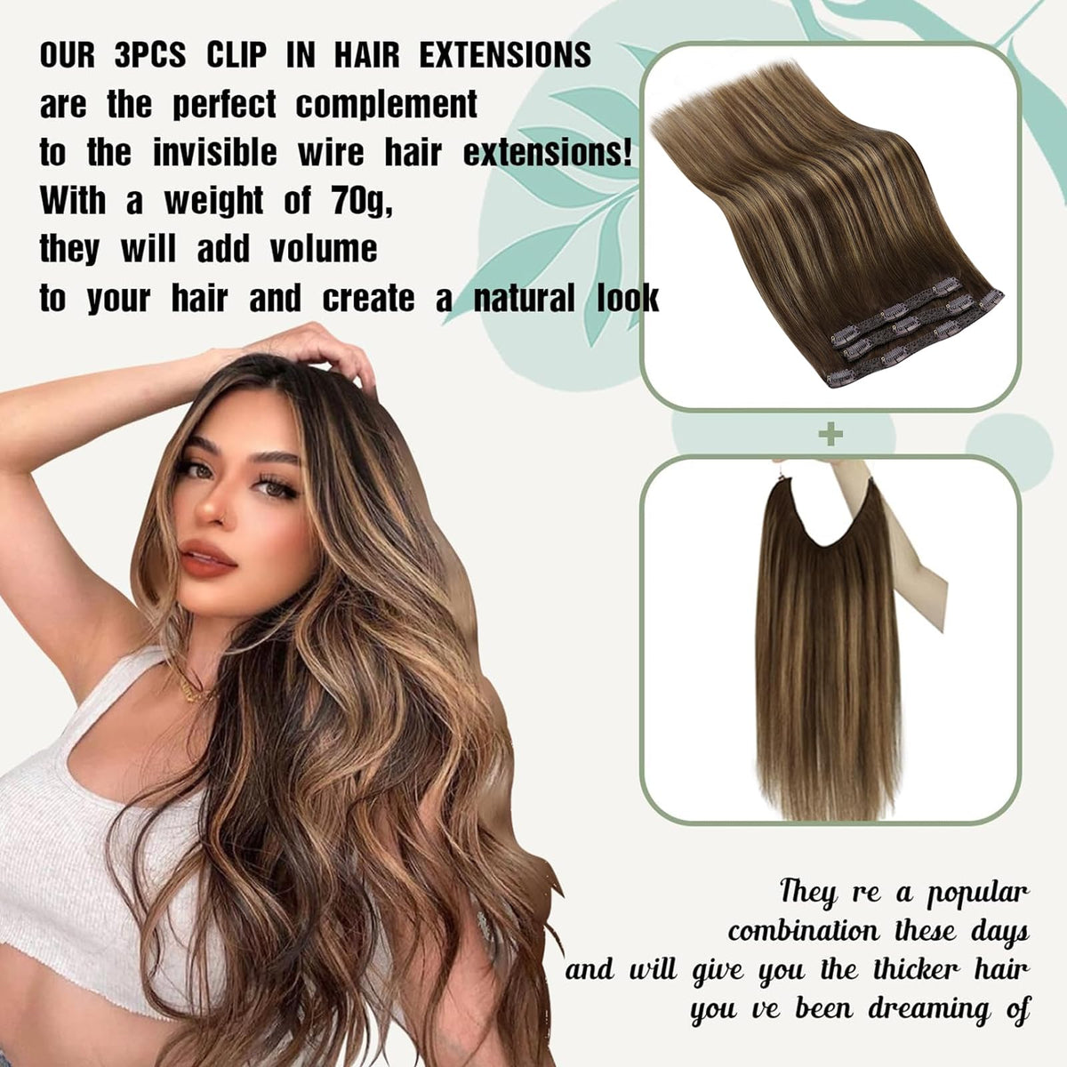 Different styling options with Sunny Hair Clip-In Extensions