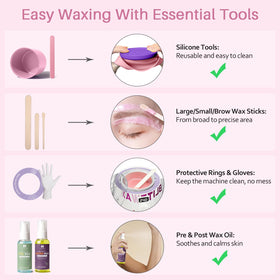 Different wax pearl types included in BLITZWAX kit