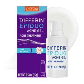 Differin Epiduo Acne Gel 15g pump front view