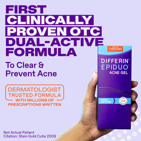 Differin Epiduo Acne Gel 45g Pump side view