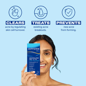 Differin Gel 15g pump with clear gel texture