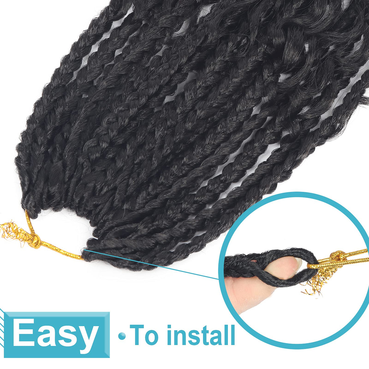 Diha Goddess Box Braids Crochet Hair 14 Inch displayed on a mannequin