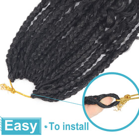 Diha Goddess Box Braids Crochet Hair 14 Inch displayed on a mannequin