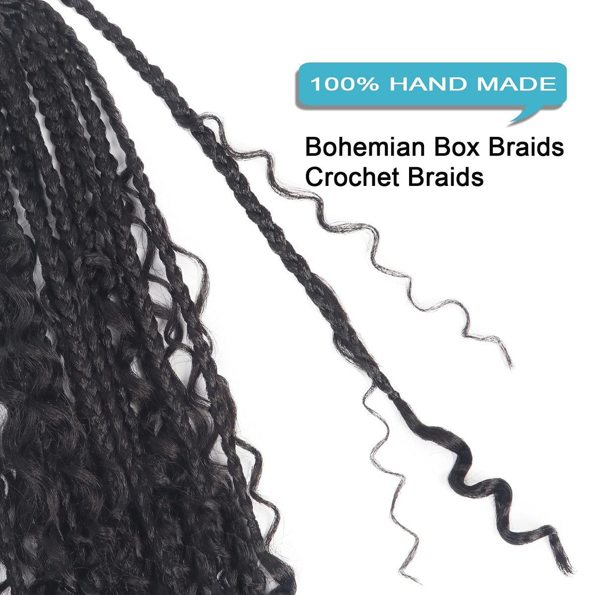 Diha Goddess Box Braids Crochet Hair 14 Inch showing pre-looped design