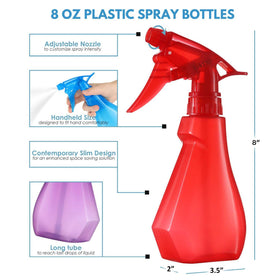 DilaBee 8oz spray bottle blue model side view