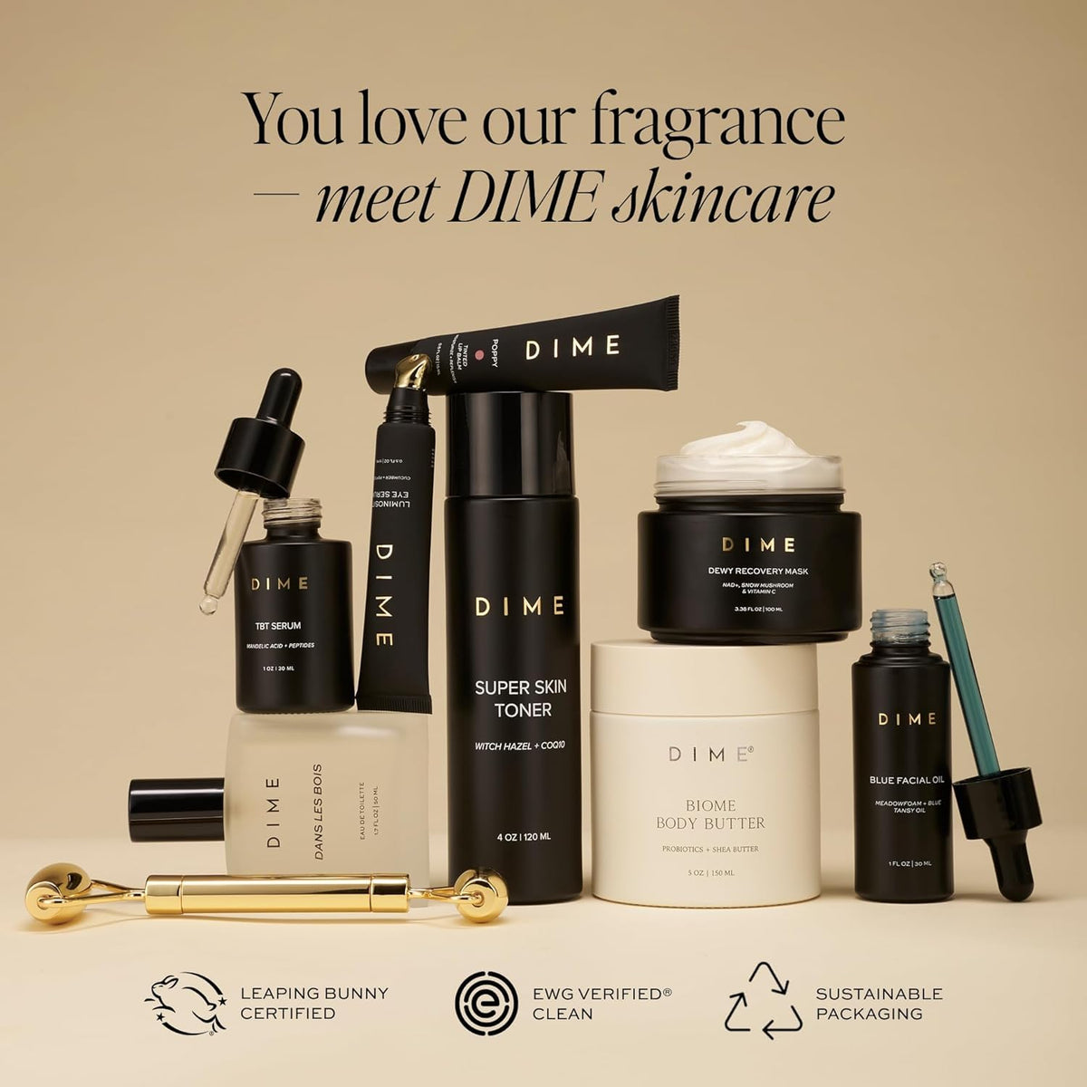 DIME Core Memory Perfume on vanity table