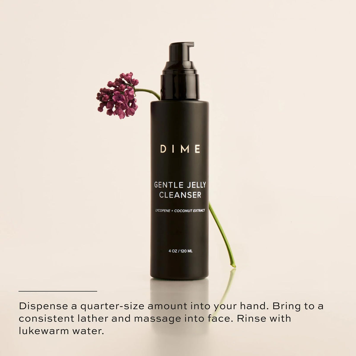 DIME Gentle Jelly Cleanser 90ml in bathroom setting