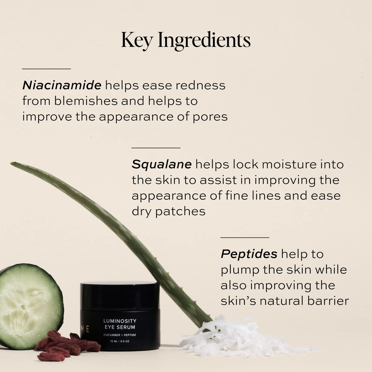 DIME Luminosity Eye Serum ingredients list