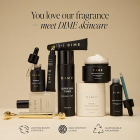 DIME Running Late Perfume 1.7 oz in hand for application