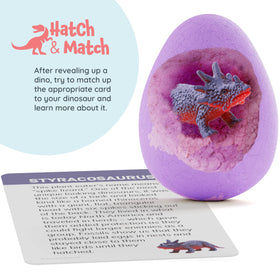 Dino Egg Bath Bombs with vibrant colours in a playful setting