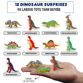 Dinosaur toy revealed from a dissolved bath bomb