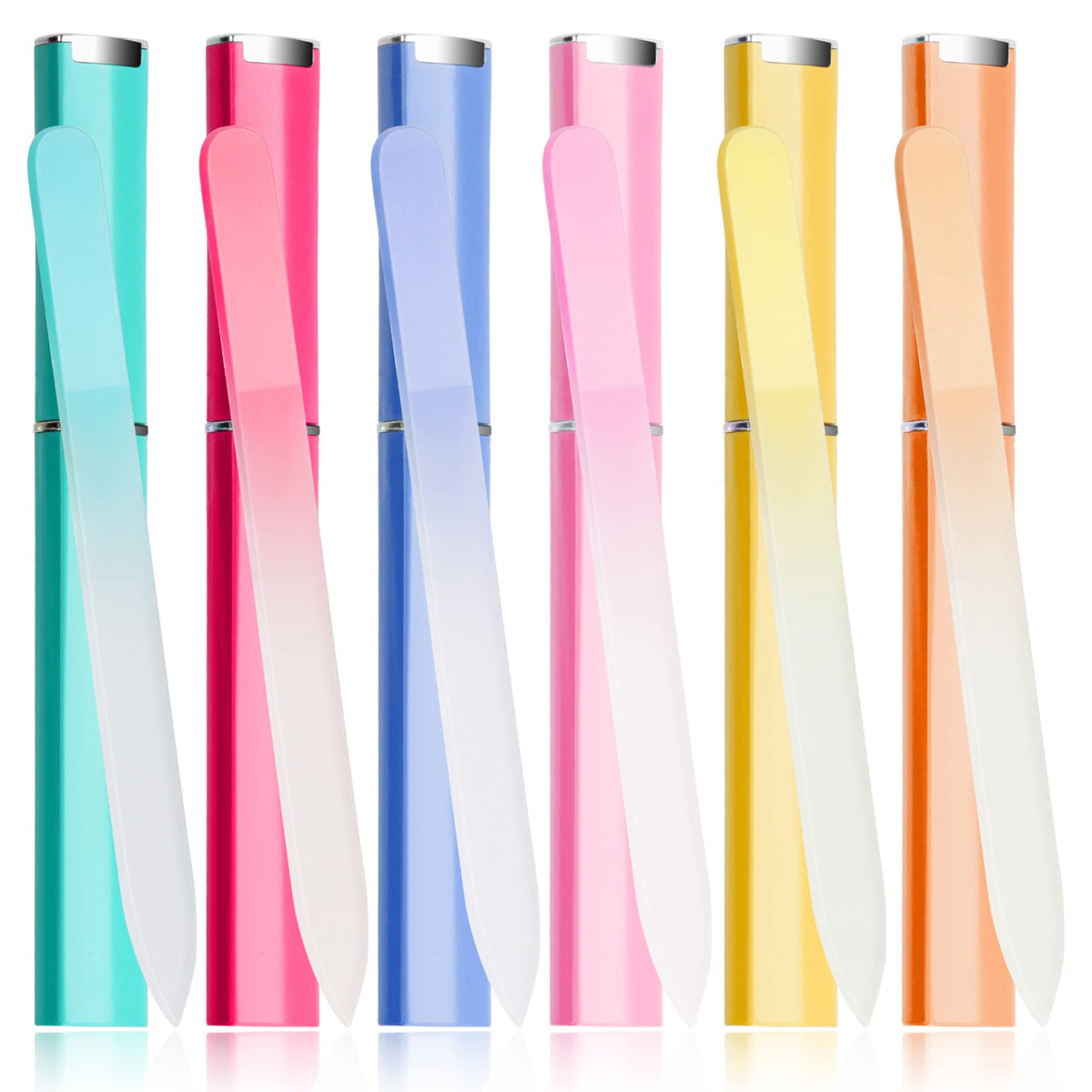Diodiva glass nail file set with vibrant colours
