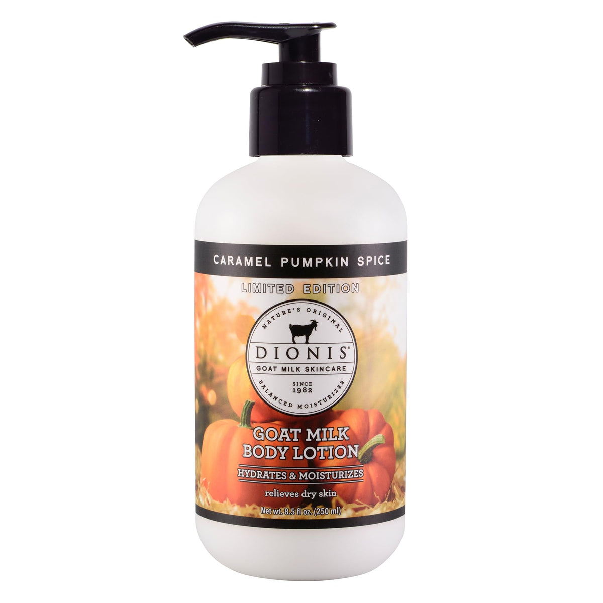 Dionis Goat Milk Lotion Caramel Pumpkin Spice 8.5 oz front view