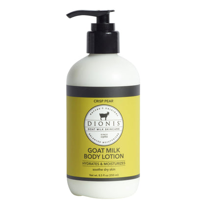 Dionis Goat Milk Lotion Crisp Pear 8.5 oz pump front view