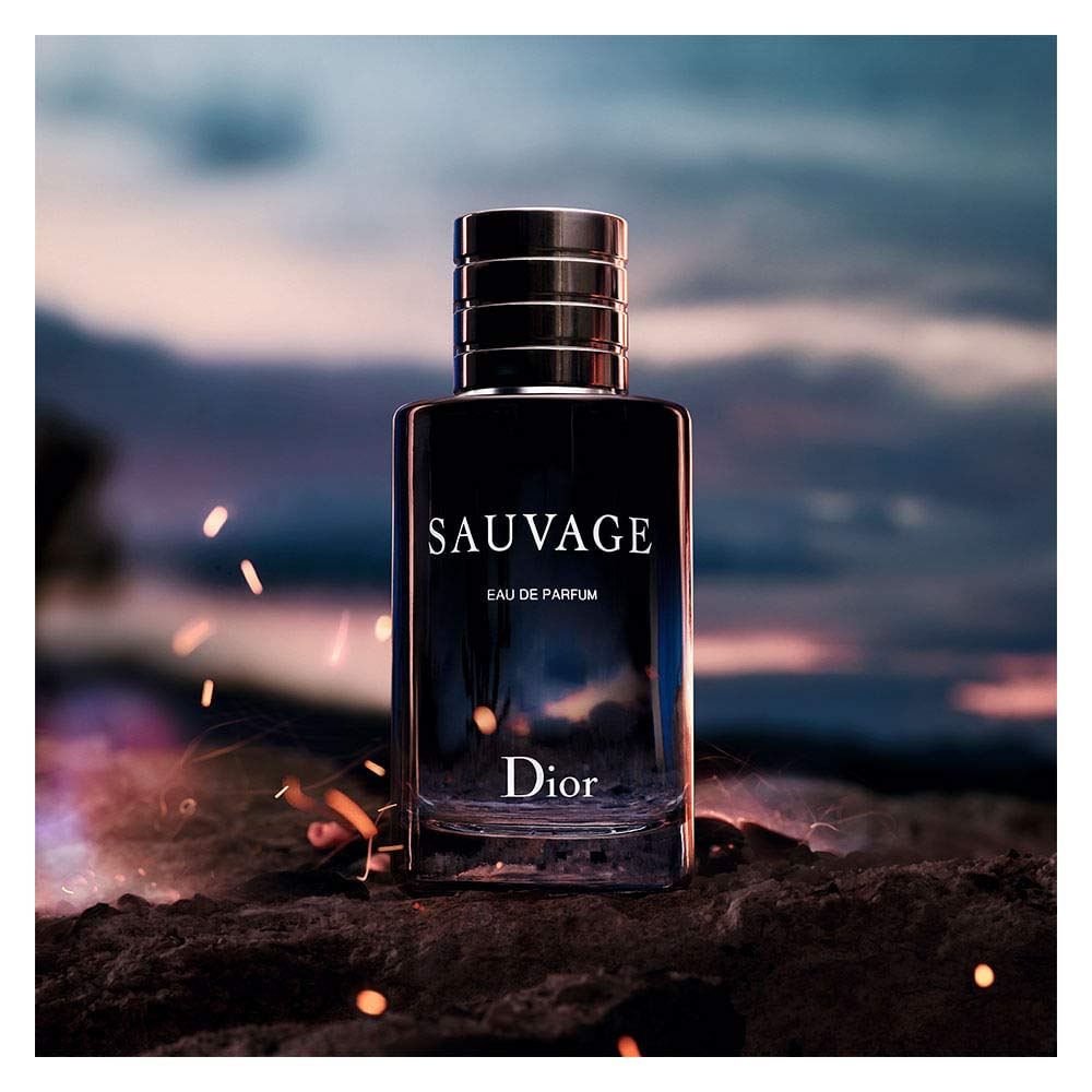 Dior Sauvage Eau De Parfum Spray with natural background