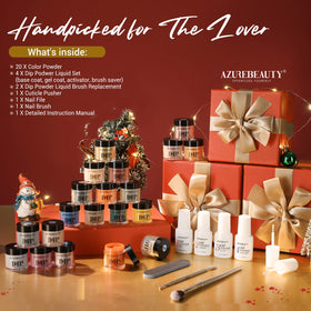 Dip powder application process with AZUREBEAUTY kit