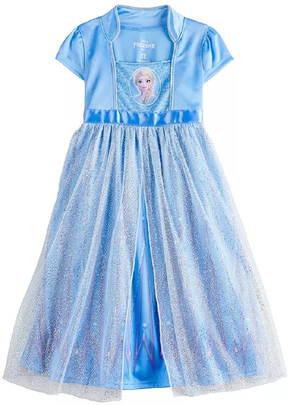 Disney Frozen Girls' Nightgown featuring Elsa in elegant blue