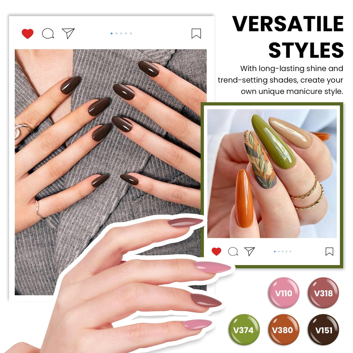 Display boards included in VANREESA Gel Nail Polish Kit