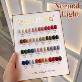 Display of 28Pcs gel nail polish set with various colours