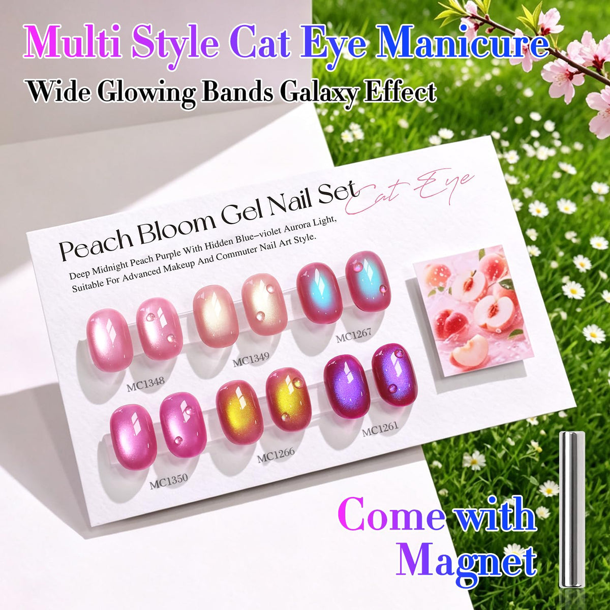 Display of all 6 Double Rhythm Gel Nail Polish bottles