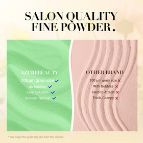 Display of all components in AZUREBEAUTY dip powder kit