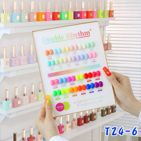 Display of Double Rhythm gel polish set with base and top gels