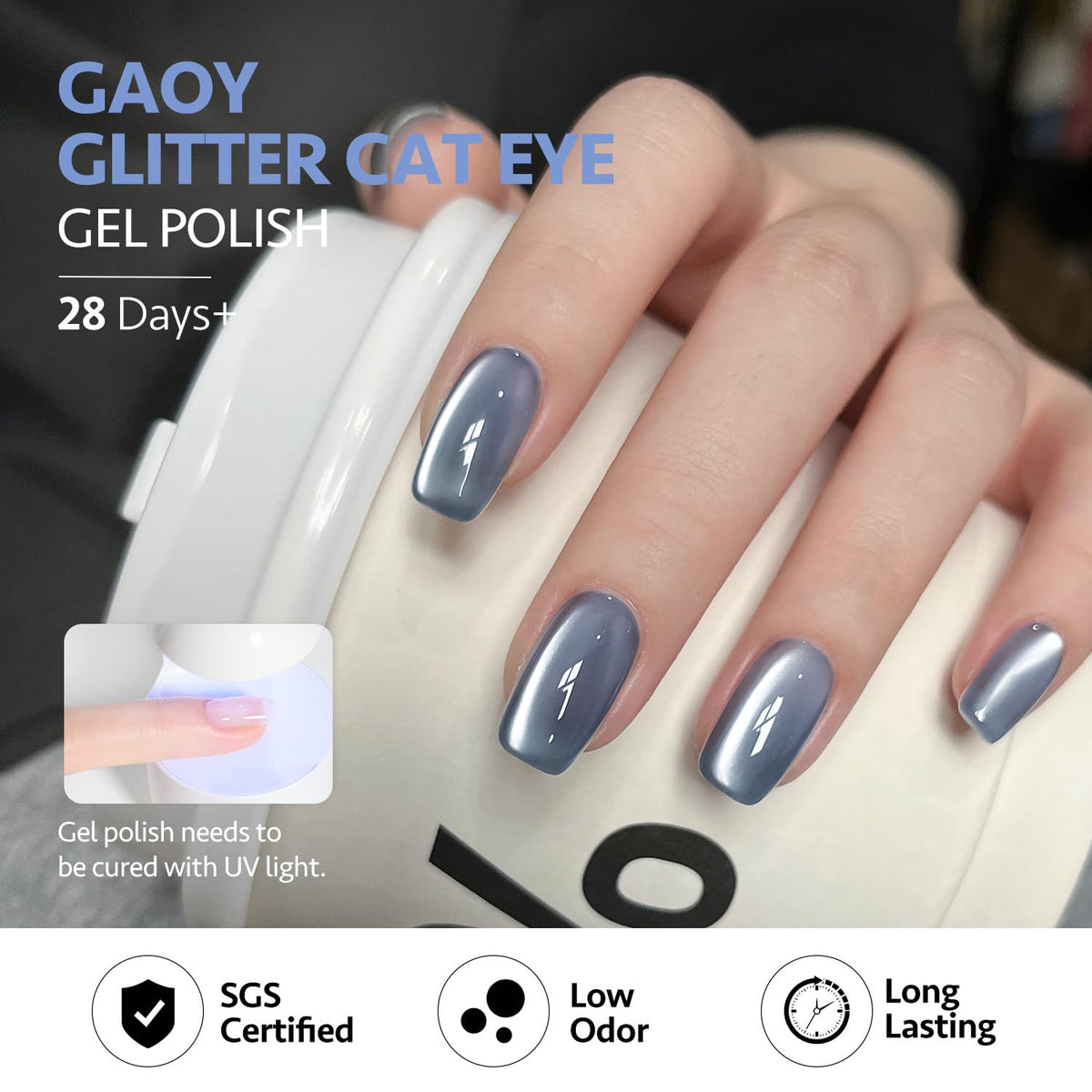 Display of finished nail art using GAOY gel polish