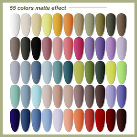 Display of JODSONE gel nail polish colours arranged aesthetically