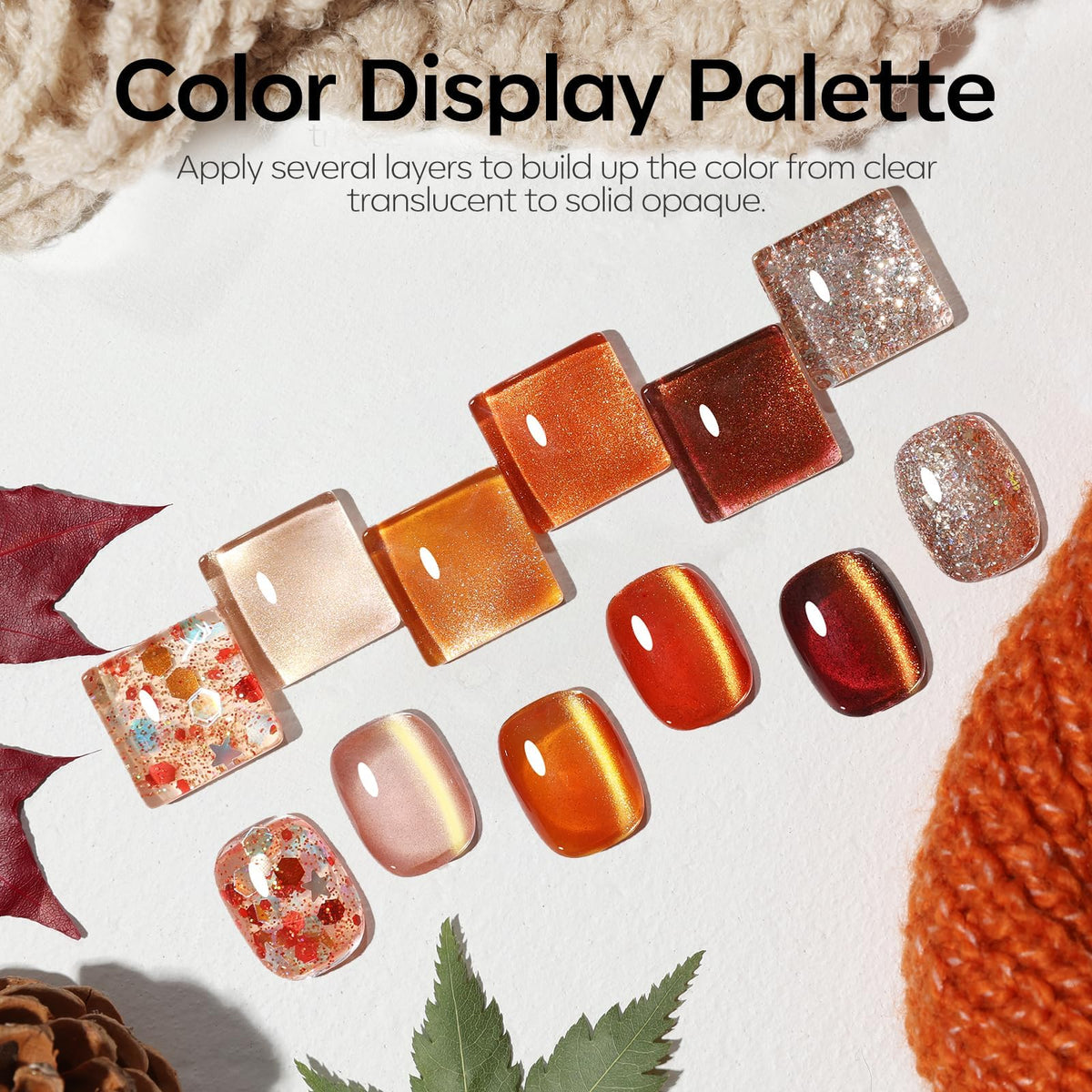 Display of modelones Gel Nail Polish Set with all included gels
