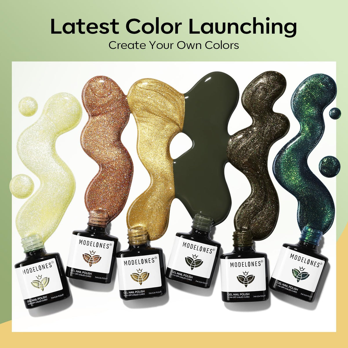Display of modelones glitter gel nail polish set