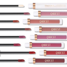 Display of QiBest lipsticks with vibrant colours