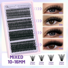 Display of QUAFFLY lash extension palettes