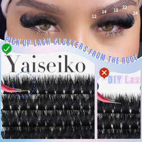 Display of Yaiseiko Lash Clusters Kit packaging