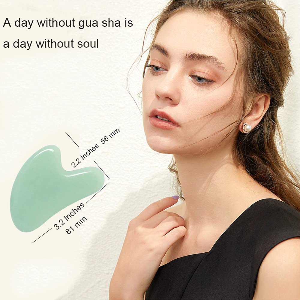 Ditind Gua Sha Jade Stone Massage Tool close-up