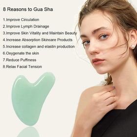 Ditind Gua Sha Jade Stone Massage Tool side view