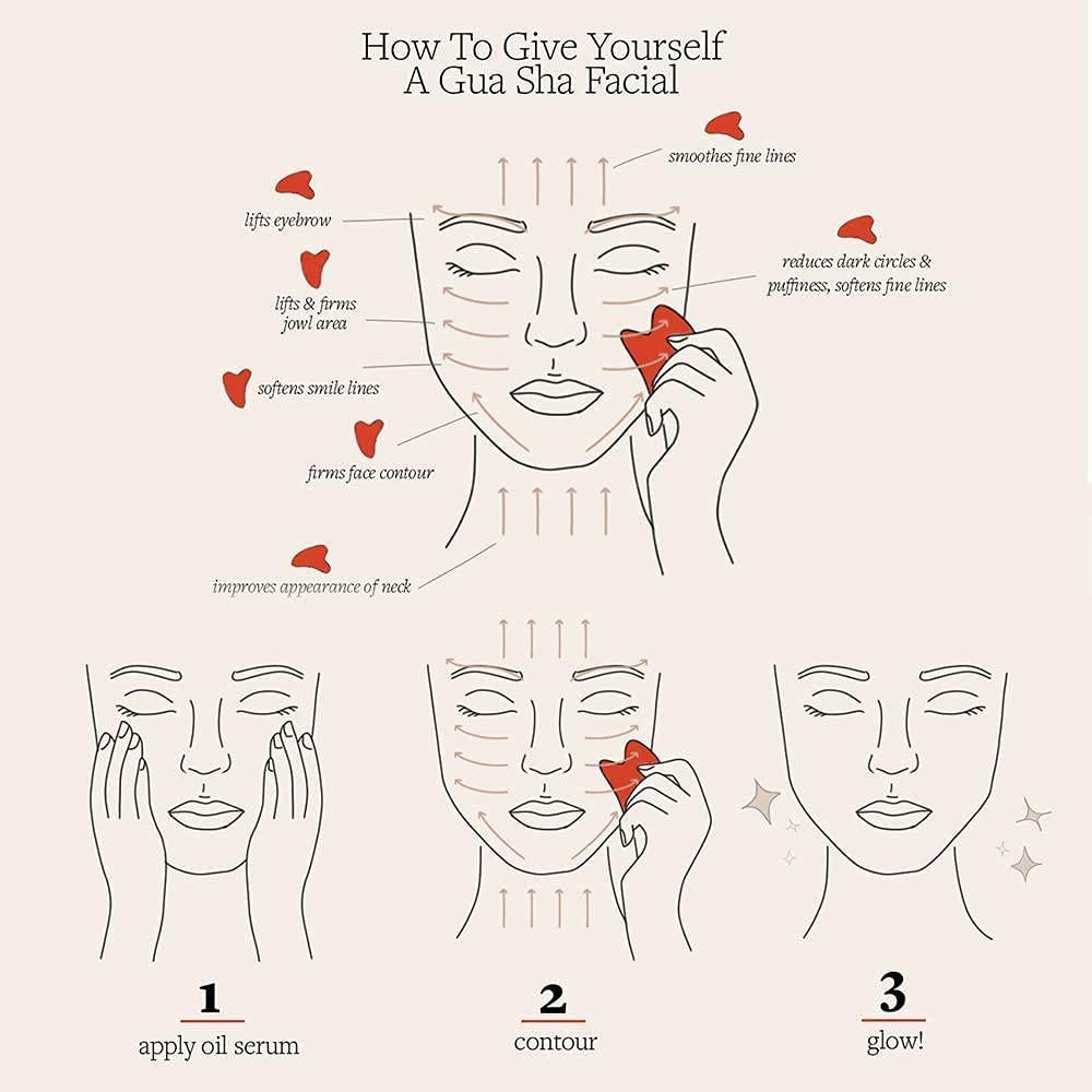 Ditind Gua Sha Jade Stone Massage Tool with user demonstration