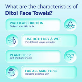 Ditoi Disposable Face Towels XXL stacked for storage