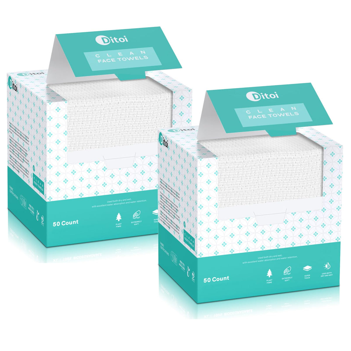 Ditoi Face Towels XXL ultra-soft disposable towels front view