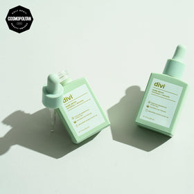 divi Scalp Serum 30ml back view with ingredient list