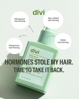 divi Scalp Serum 30ml in a lifestyle setting