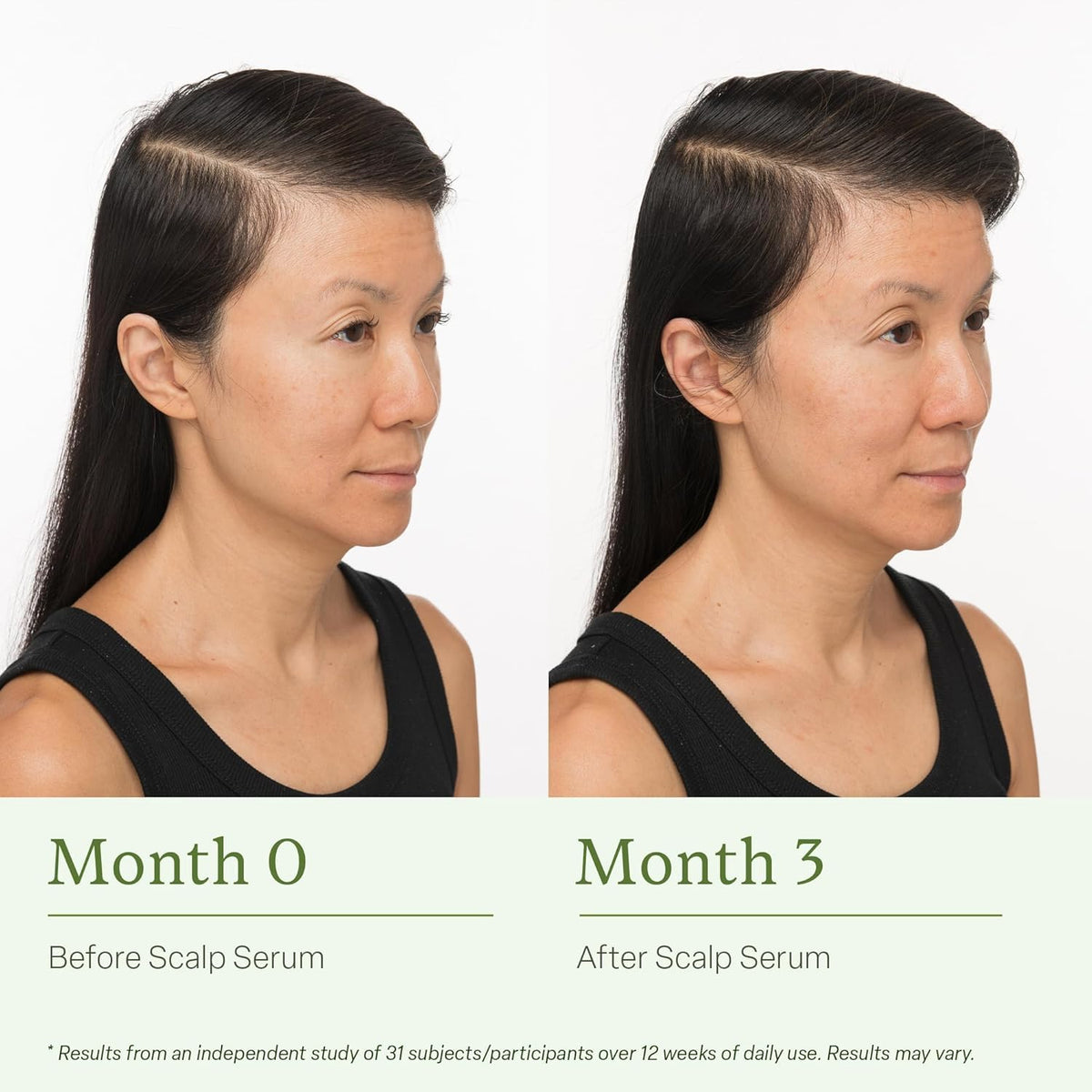 divi Scalp Serum 30ml on bathroom counter with hairbrush