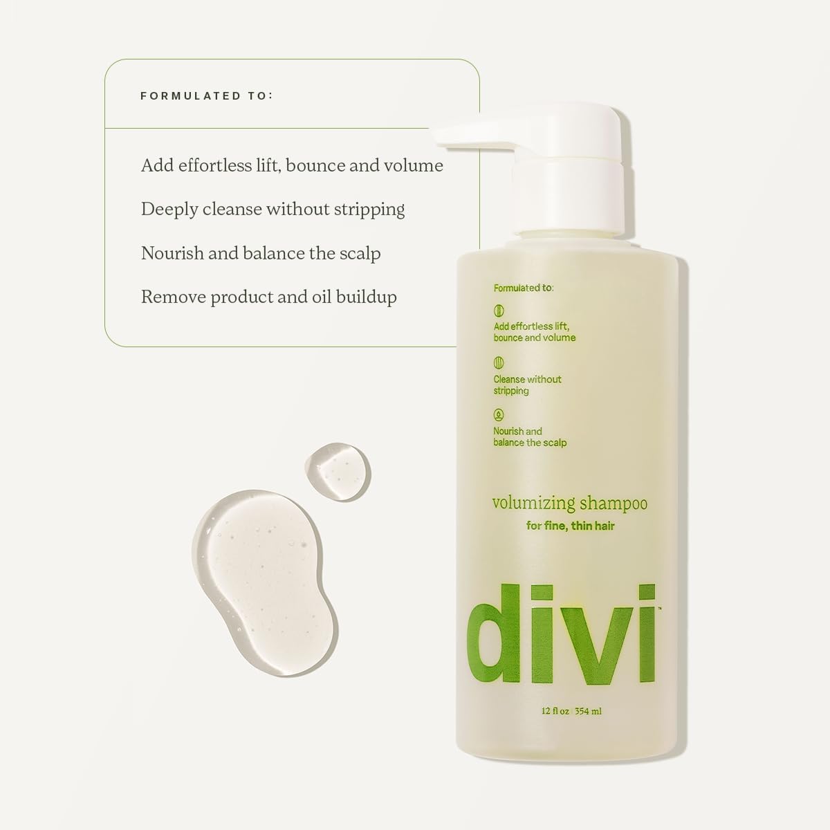 divi Volumizing Shampoo and Conditioner set side view