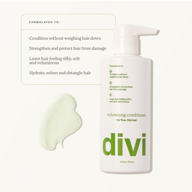 divi Volumizing Shampoo with green tea ingredient close-up