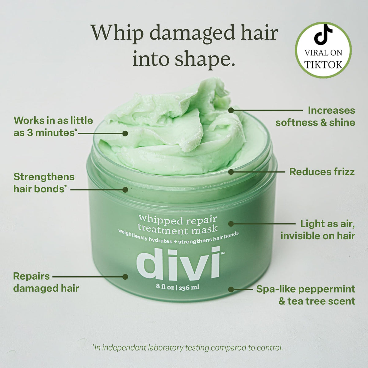 Divi Whipped Repair Mask 8 oz back view