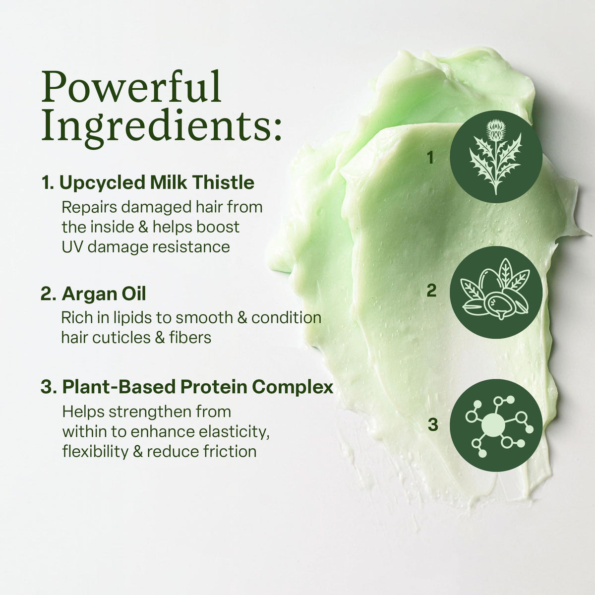 Divi Whipped Repair Mask application on hair